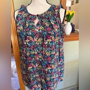 Floral Sleeveless Top - Multicolor Size XL